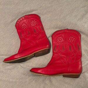 Red cowgirl boots